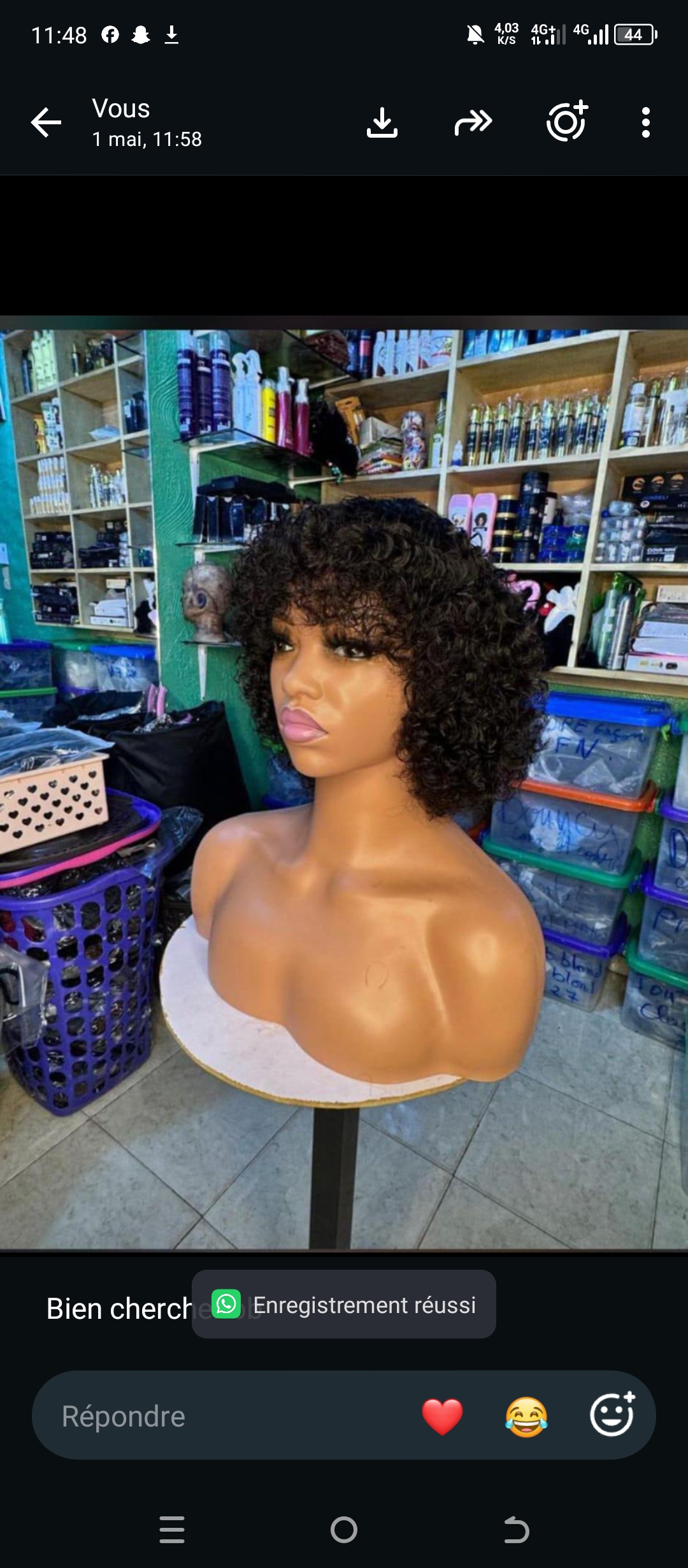Semi cheveux bb