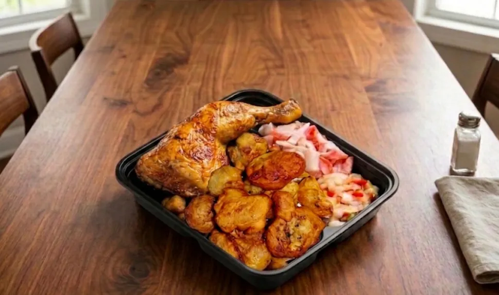 Talé-talé(beignets à base de banane)+ Poulet