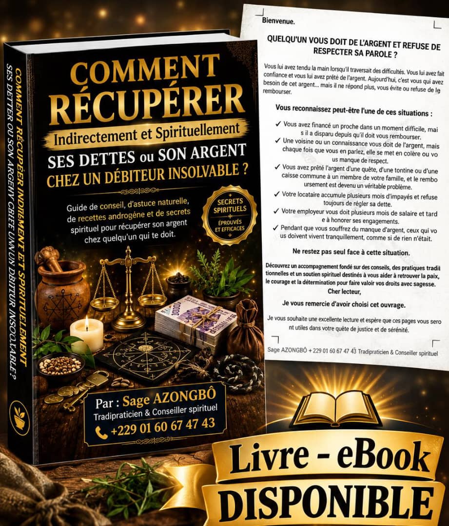 LIVRE PDF  DES RECETTES NATURELLES pour réclamer indirectement et récupérer spirituellement ses dettes sans bruit chez les débiteurs insolvables.