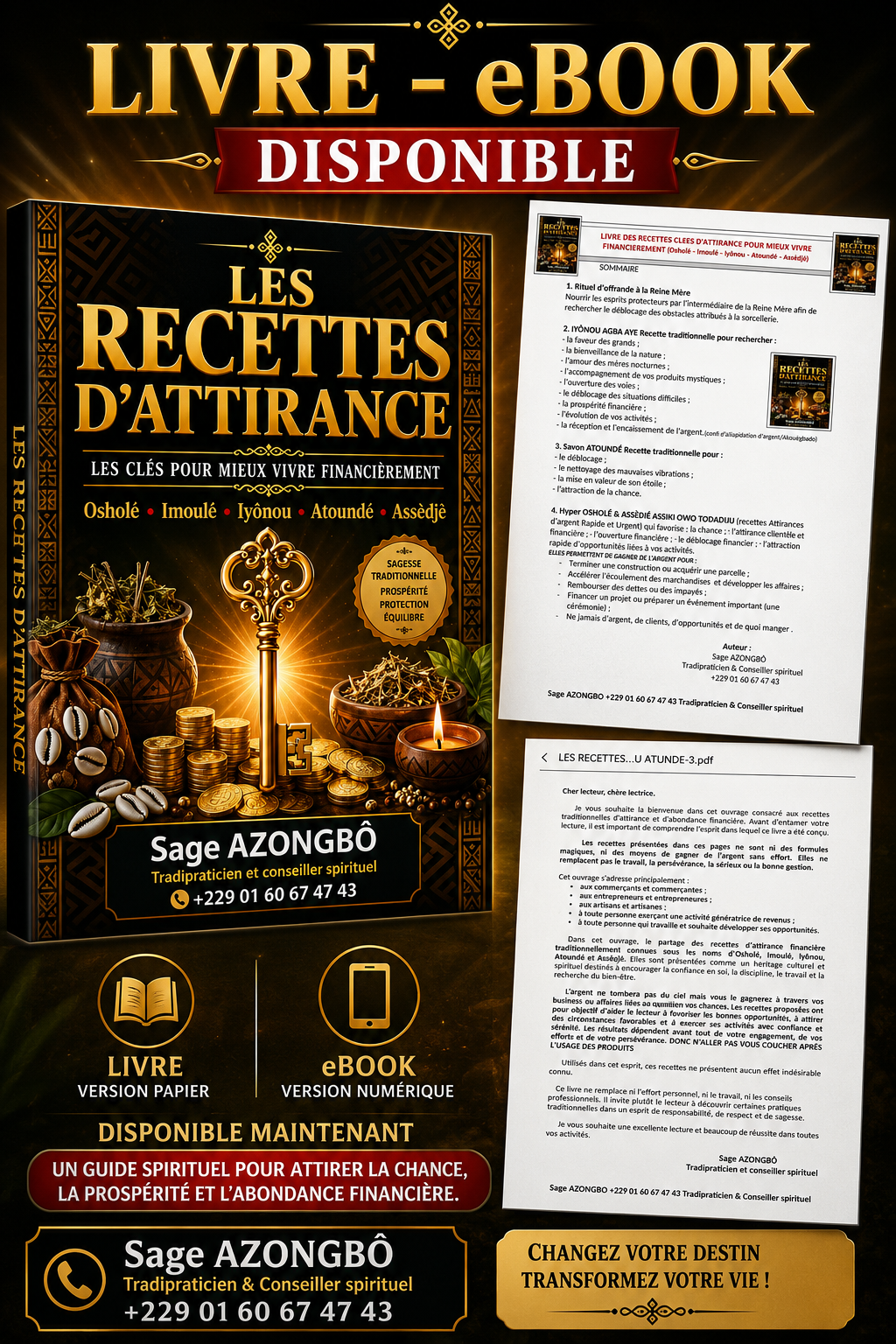 Livre des RECETTES CLÉS  pour Gagner de l'argent rapide sans conséquence à travers vos activités  