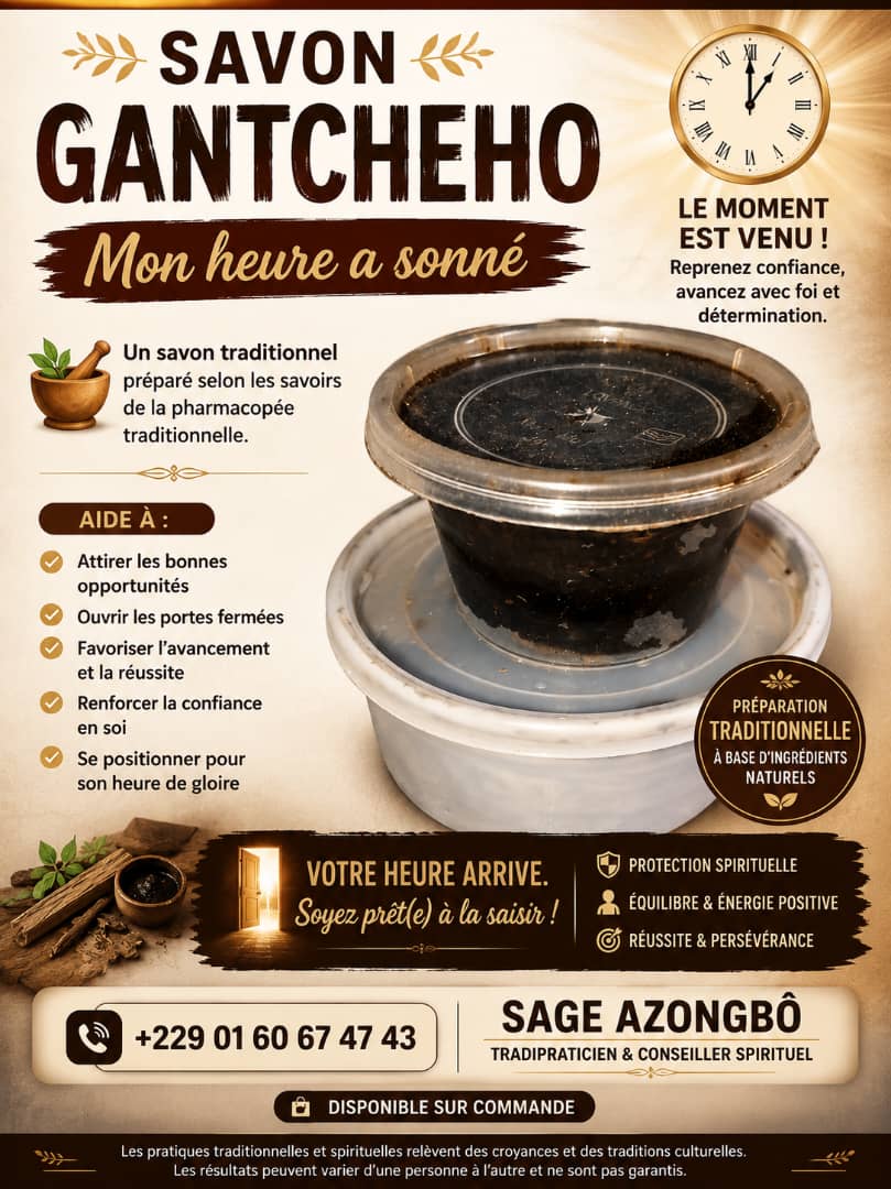 Savon "GANTCHEHO" Mon heure a sonné 