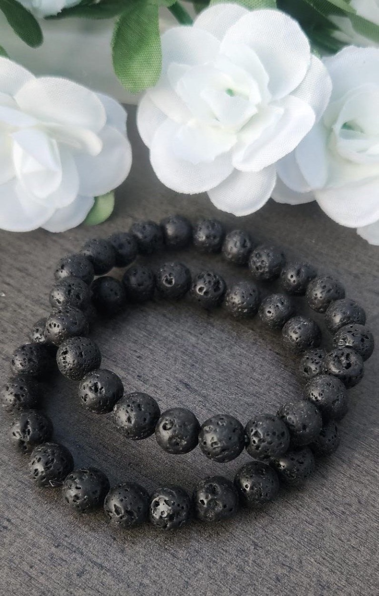 Bracelet lave volcanique 